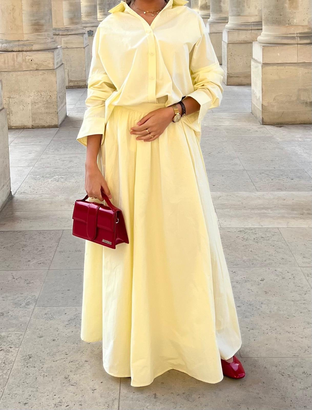 Jupe oversize jaune